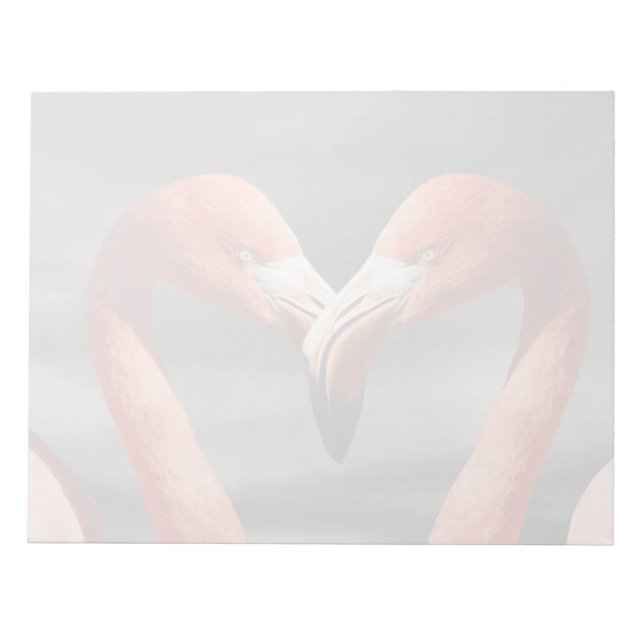 Valentins-Flamingo Notizblock (Vorderseite)