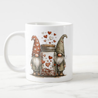Valentins-Gnomn-Kaffeetasse – Süßes Liebesglas-Des Jumbo-Tasse