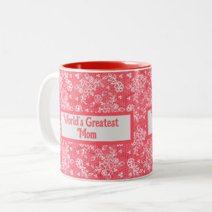 Valentins größtes Mama-Red-Leasingmuster der Welt Zweifarbige Tasse