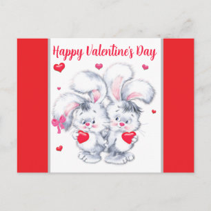 Valentins-Häschen Postkarte