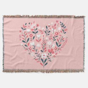 Valentins Herz Decke