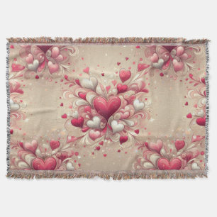 Valentins Herz Decke