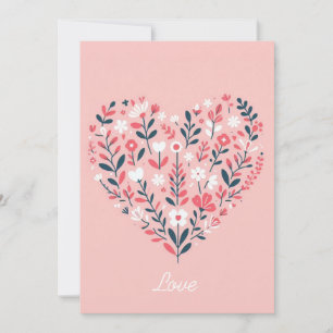 Valentins Herz Feiertagskarte