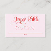Valentins Herz Mädchen Baby Shower Windel-Raffle