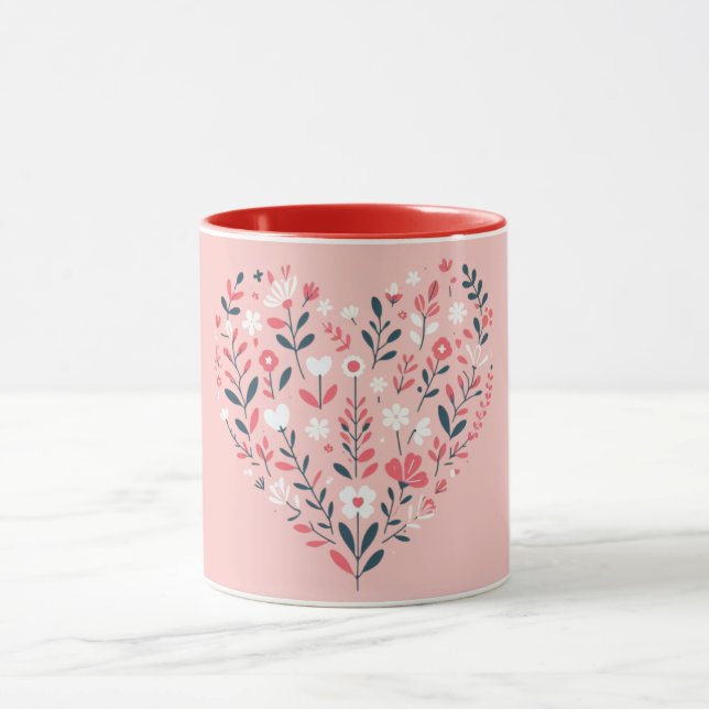Valentins Herz Tasse (Zentrum)