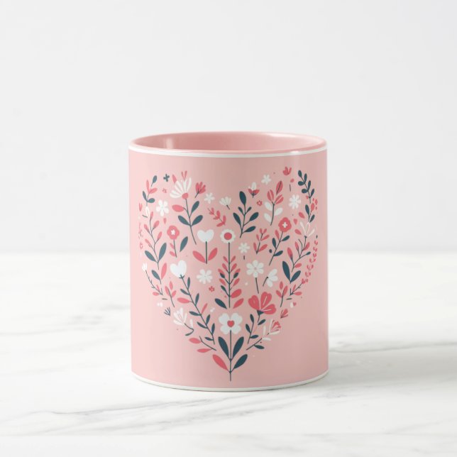 Valentins Herz Tasse (Zentrum)