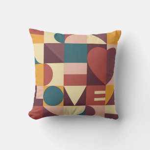 Valentins Herzdesign, abstrakter Hintergrund. Kissen