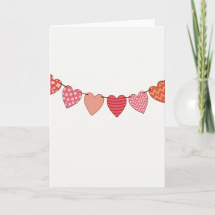 Valentins-Herzen-Banner-Karte Karte