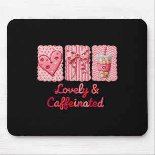 Valentins Kaffee Liebhaber Latten Haken Garn Liebl Mousepad