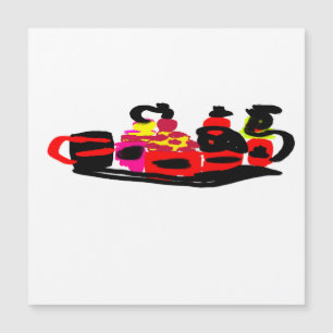 Valentins Kaffee und Cupcake Magnetkarte