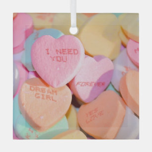 VALENTINS KANDY HEARDS ORNAMENT AUS GLAS