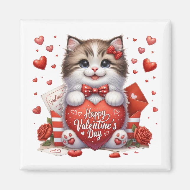 Valentins-Kitty-Magnet   Magnet (Vorne)