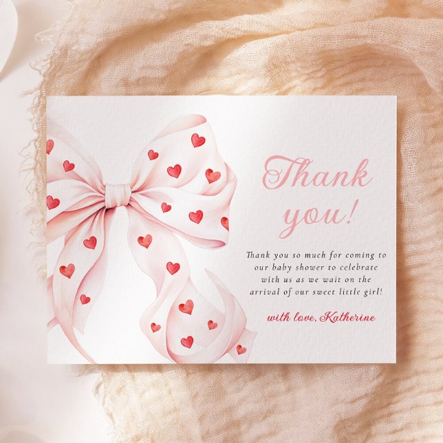 Valentins kleine Sweetheart Babydusche Dankeskarte (Von Creator hochgeladen)