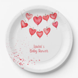 Valentins kleines süße Pink-Baby Pappteller