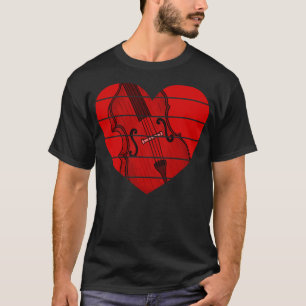 Valentins Kontrabass Bassist Hochzeitsmusiker T-Shirt