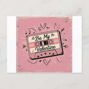 Valentins retro-Kassette, für ihn, für sie Postkarte