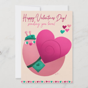 Valentins-Schnecke Feiertagskarte