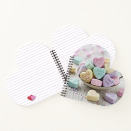 Valentins-Schokolade SweetHearts entzückendes Herz Notizbuch