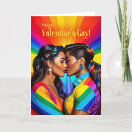 Valentins schwulenlateinamerikanischer Regenbogen Feiertagskarte