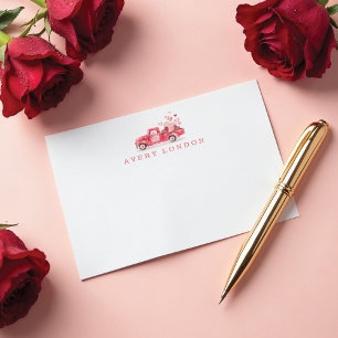 Valentins-Sonderlieferung Rotes Wasserfarben-Liefe Mitteilungskarte