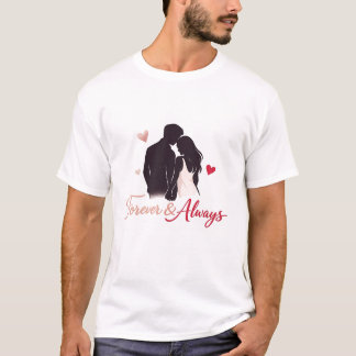 Valentins-T-Shirt-Design für Paare – Für immer & e T-Shirt