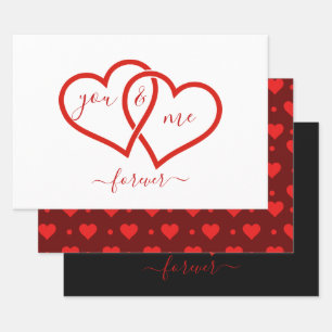 VALENTINS TAG NIEDLICHEN ZOLLVERBUNDENE VERBINDUNG GESCHENKPAPIER SET