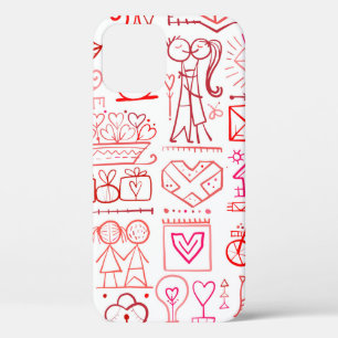 Valentins Tageskartendesign. Liebe und Hochzeitsna Case-Mate iPhone Hülle