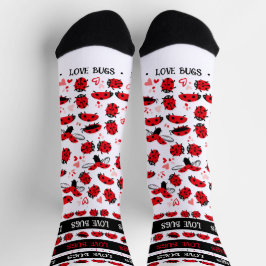 Valentins Tagessocken. Crazy fun Liebe Bugs Socken