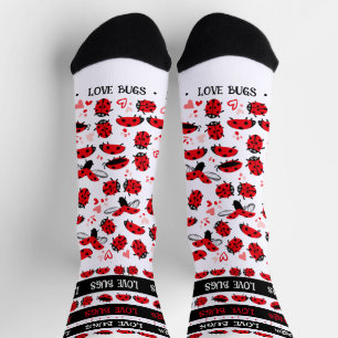 Valentins Tagessocken. Crazy fun Liebe Bugs Socken