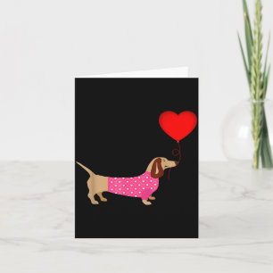 Valentins Wiener Dachshund Doxie im Hundekleid  Karte