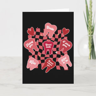 Valentins-Zahnarzt Zahnarzthelferin Zahn Bonbons Karte