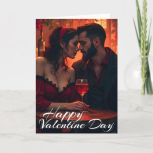 Valentins-Zauber mit romantischer Zusammengehörigk Karte