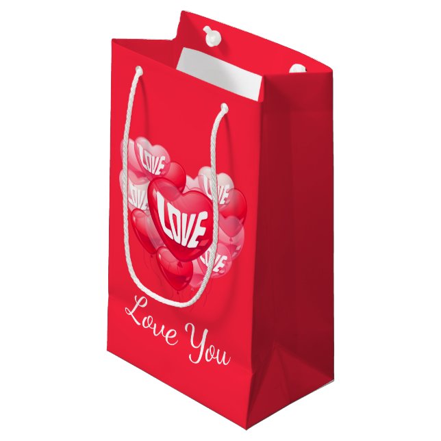 Valentinsche Geschenktasche Kleine Geschenktüte (Vorderseite Schrägansicht)