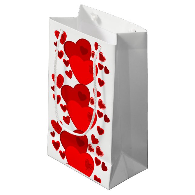 Valentinsche Geschenktasche Kleine Geschenktüte (Vorderseite Schrägansicht)