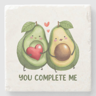 Valentinsgeschenk Avocado Du Vervollständigst Mich Steinuntersetzer