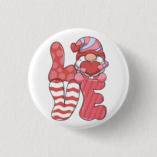 Valentinsgeschenk | LOVE Gnom Button (Vorderseite)