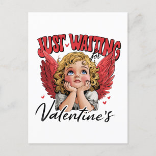 Valentinsgeschenk   Warten auf Valentinstag Postkarte