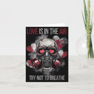 Valentinsgricht-Schädel-Gasmaske-Liebesromanze  Karte