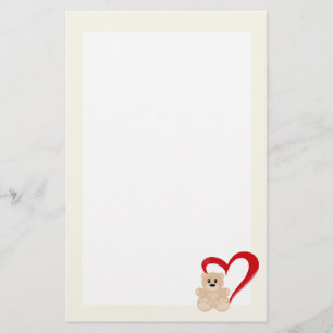 Valentinsgruß-Bär Briefpapier