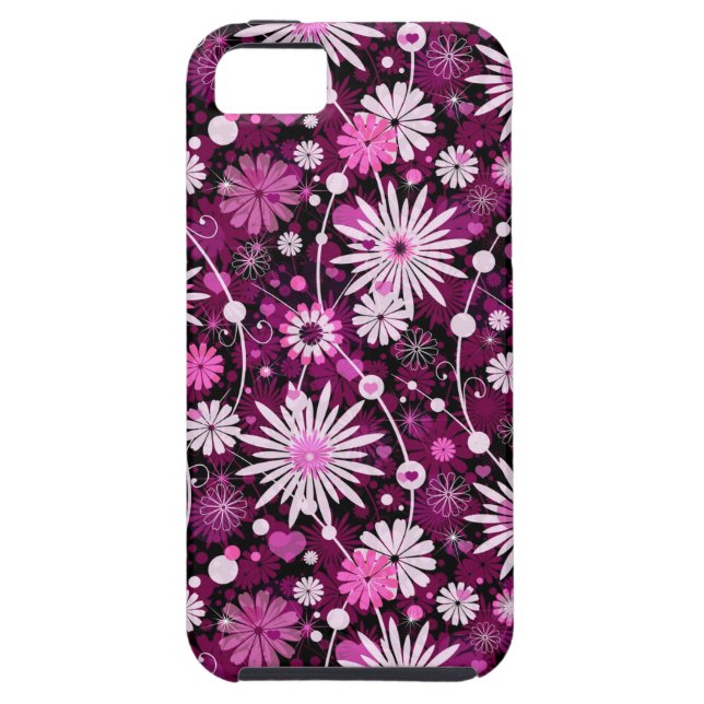 Valentinsgruß-Blumenmuster Case-Mate iPhone Hülle (Rückseite)