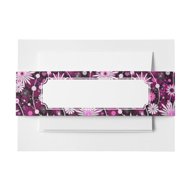 Valentinsgruß-Blumenmuster Einladungsbanderole (Vorderseite Beispiel)
