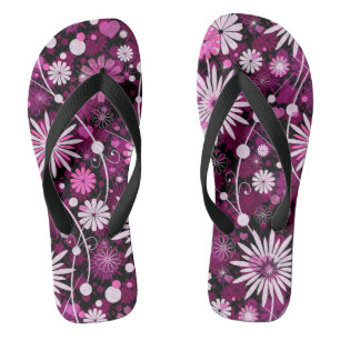 Valentinsgruß-Blumenmuster Flip Flops