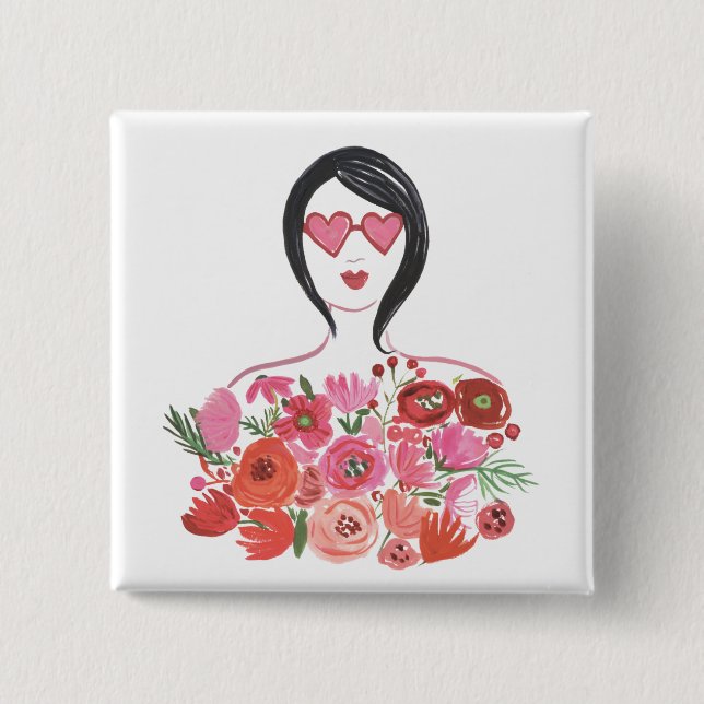 Valentinsgruß-Chic I Button (Vorderseite)