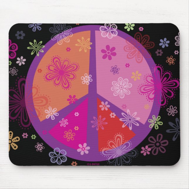 Valentinsgruß-Frieden MOUSEPAD (Vorne)
