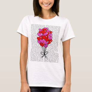 Valentinsgruß-Herz-Ballon-Illustration T-Shirt