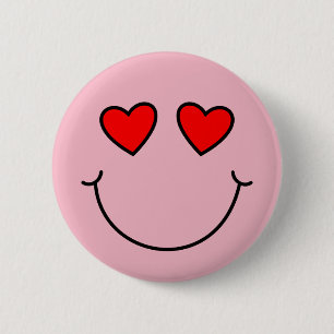 Valentinsgruß-Herz mustert Emoji Button