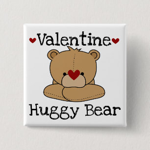 Valentinsgruß Huggy Bärn-Knopf Button