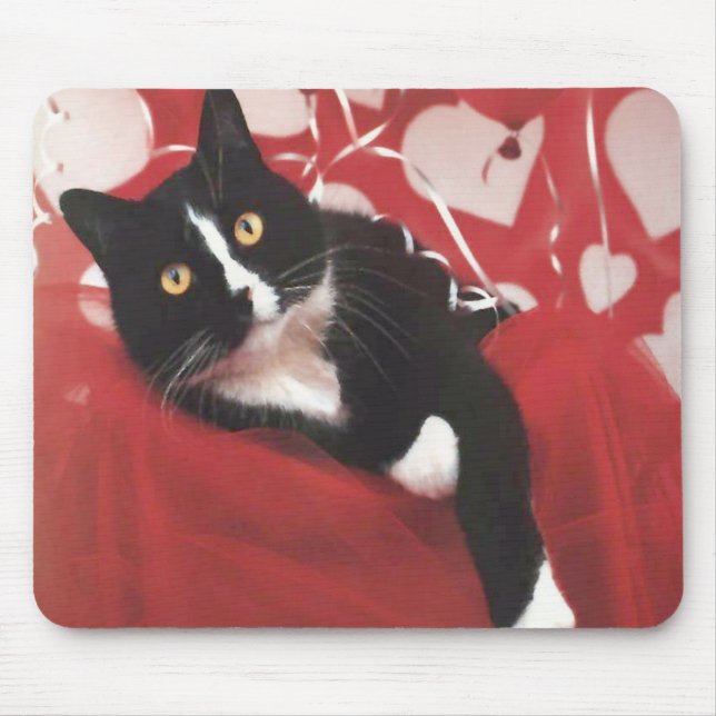 Valentinsgruß-Katze Mousepad (Vorne)