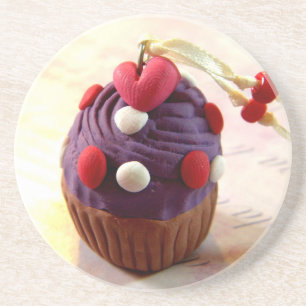 Valentinsgruß-kleiner Kuchen Getränkeuntersetzer