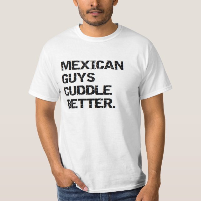 Valentinsgruß: mexikanische Typen streicheln T-Shirt (Vorderseite)